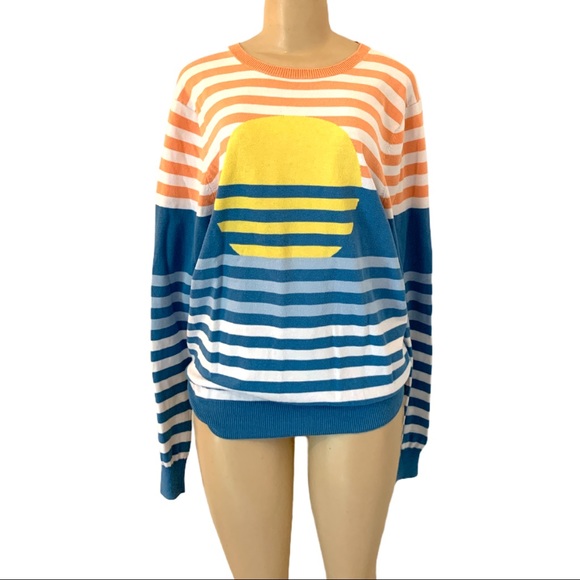 Le 31 Simons Summer Sun Striped Colour Block Knit Sweater - Picture 4 of 4